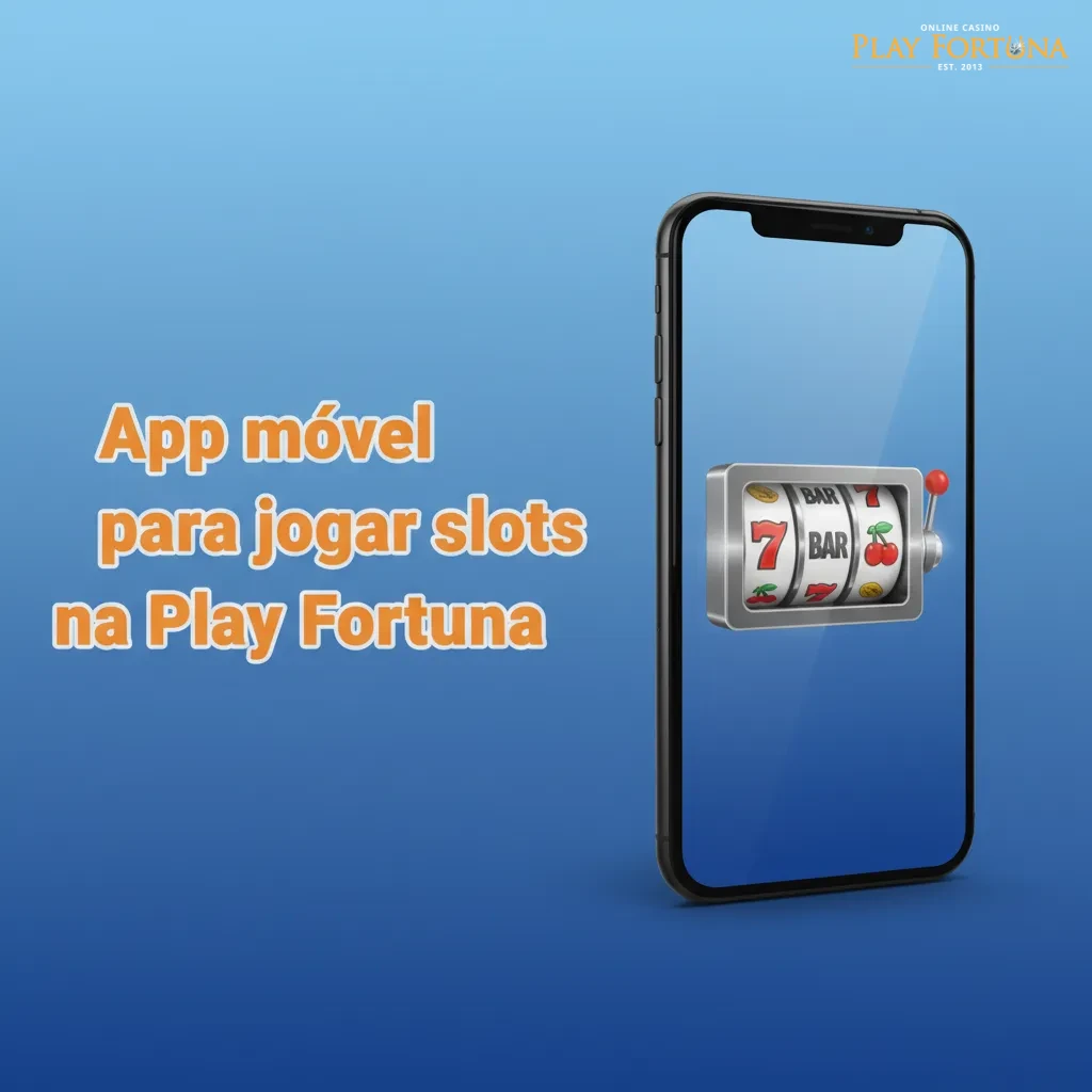 Tela do app Play Fortuna no celular mostrando lobby de slots, filtros, saldo no topo e opção de depósito via Pix.