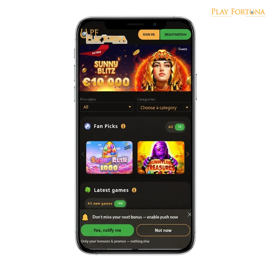 Promo do app Play Fortuna para Android e iOS no Brasil, com apostas, cassino e ícones de Pix, cartão, boleto e cripto.