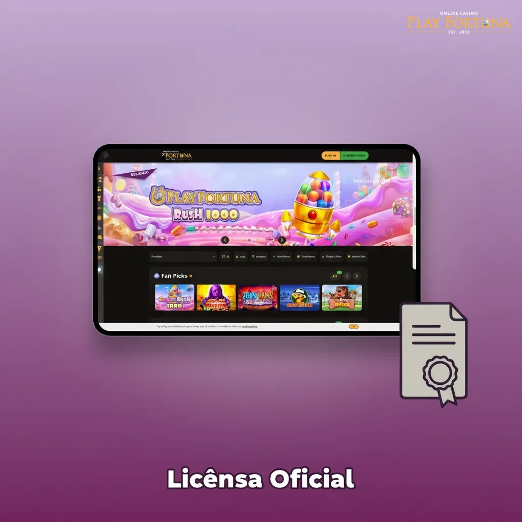 Selo de licença oficial internacional; detalhes no rodapé; auditorias, privacidade e segurança.