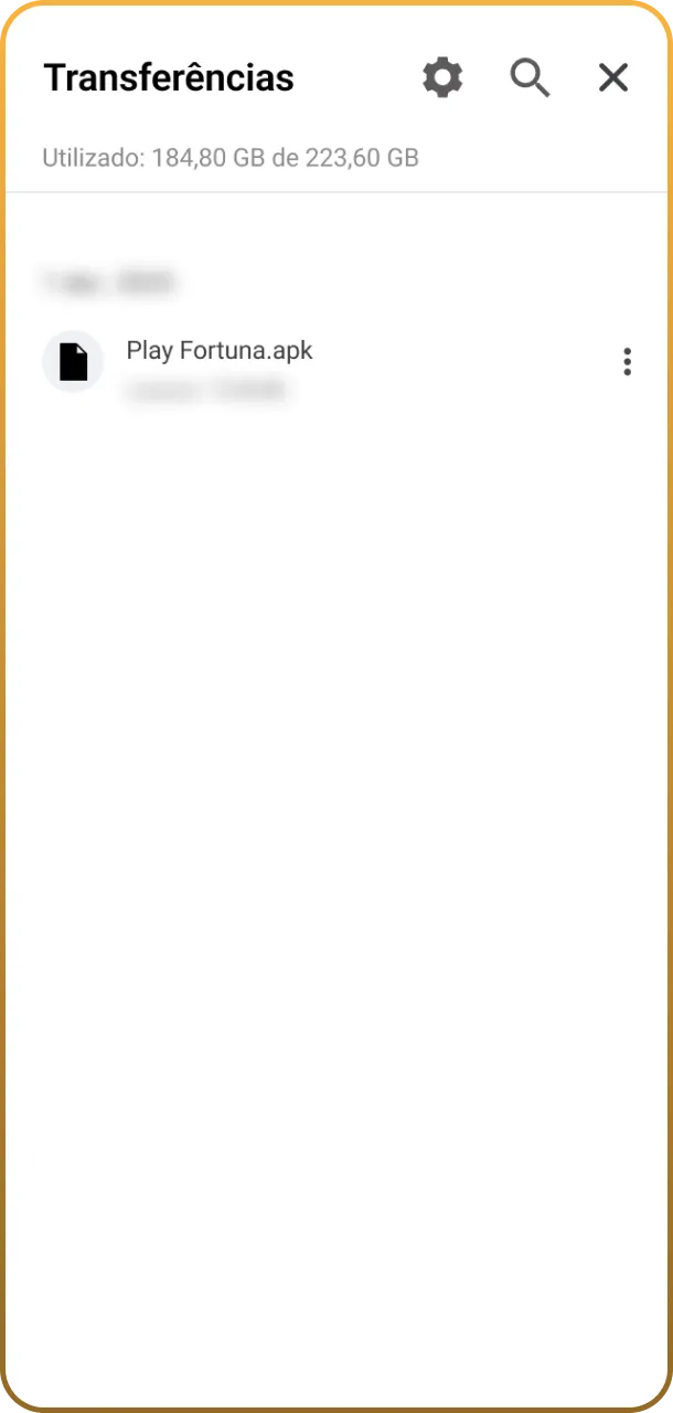 Finalize o processo de instalação do App Play Fortuna no celular.