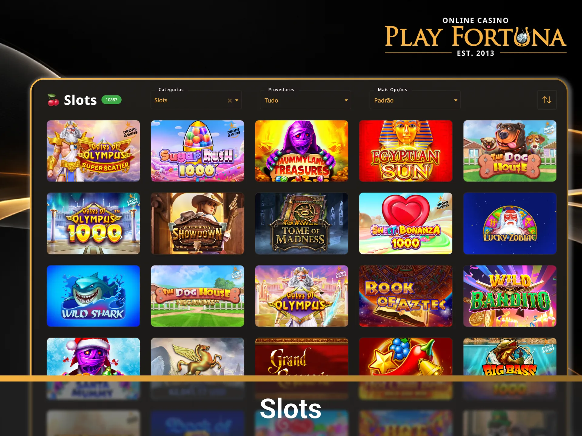 Divirta-se com os melhores Slots na página Main da Play Fortuna.
