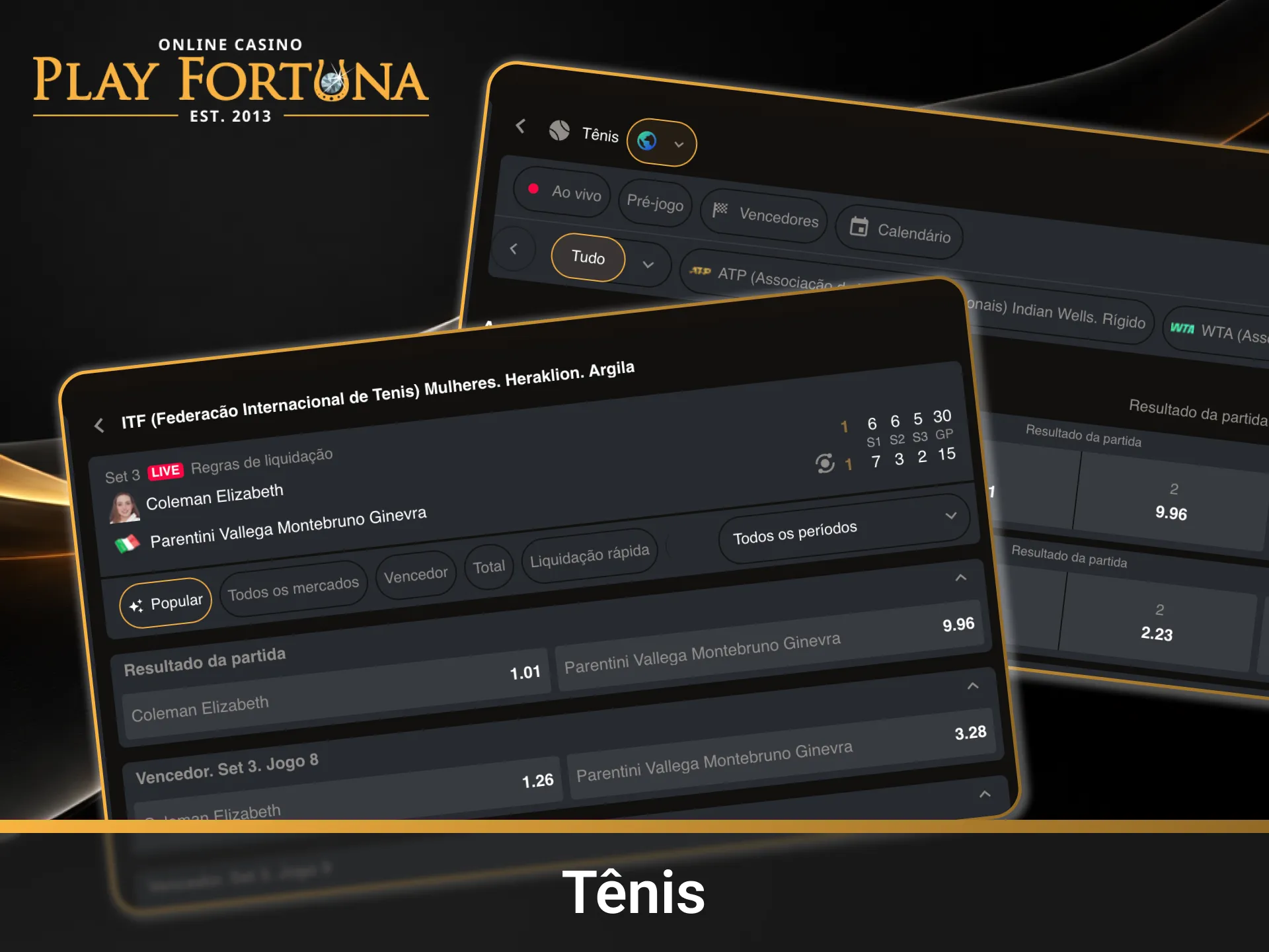 Aposte em partidas de Tênis na página Main da Play Fortuna.