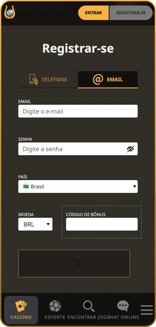 Otimizado para dispositivos móveis, o registro via app leva menos de um minuto.